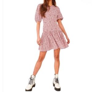 Free People Dancing In The Dark Puff Sleeve Mini Dress Medium